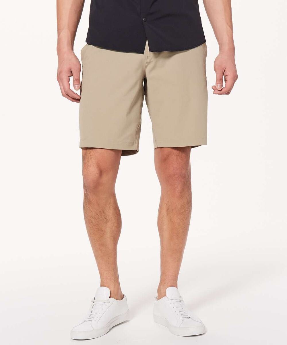 Lululemon Commission Short Slim *Warpstreme 9" Tofino Sand M7AAOS Mens 34 EUC